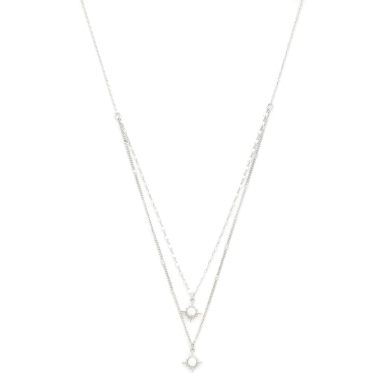 Double Star Crystal Layered Necklace