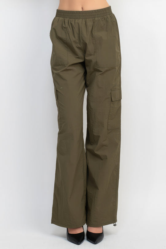 High-rise Cargo Parachute Pants