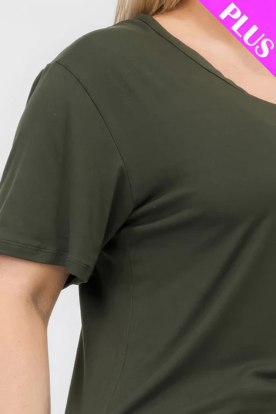 Plus Size Basic Short Sleeve T-shirt