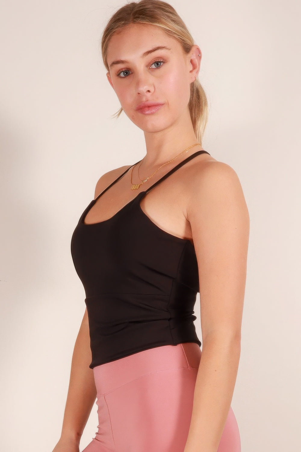 Criss cross back sports top