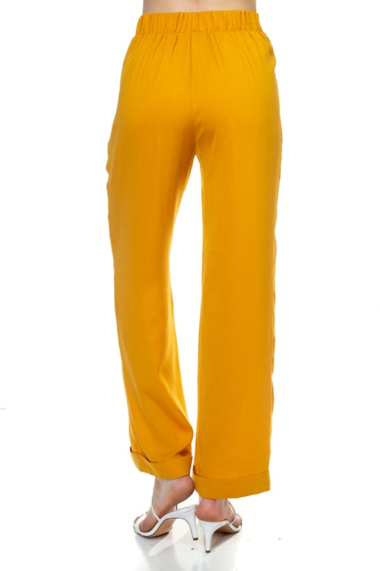 Double O-ring Zipper Up Pants