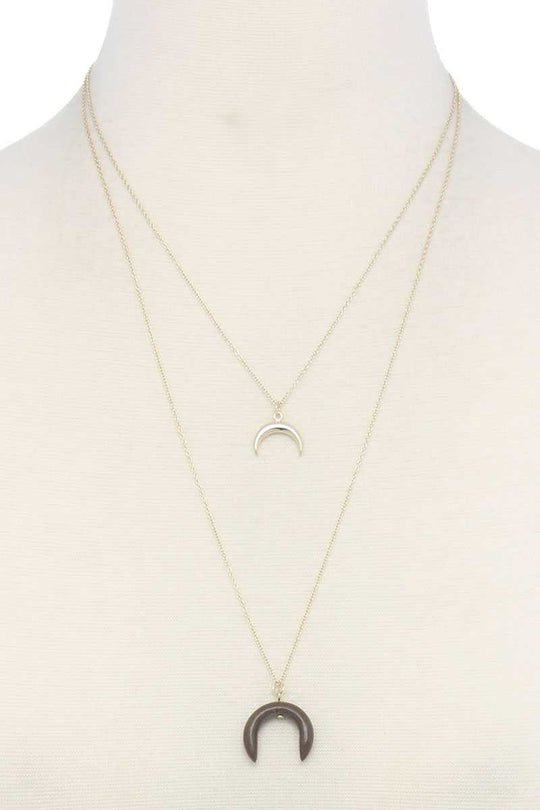 Double Crescent Moon Necklace