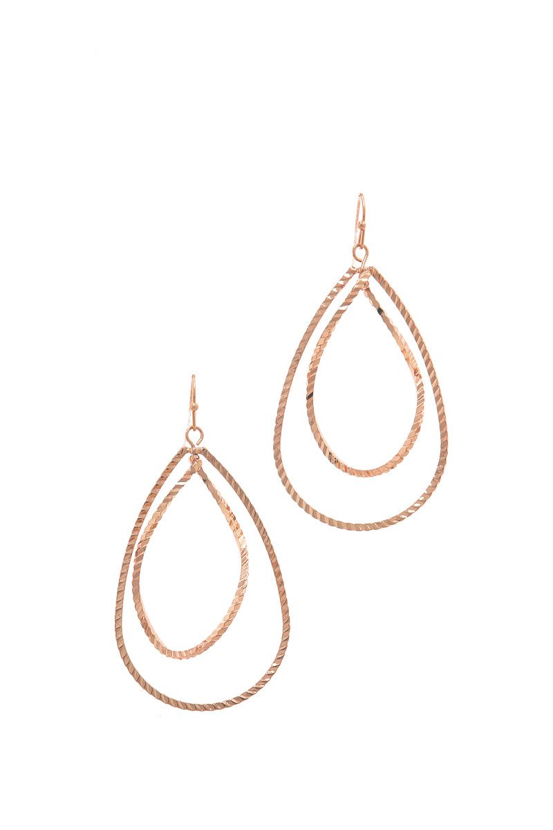 Modern Fashion Plated Brass Drop Earring