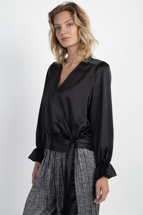 Surplice Wrap Front Top