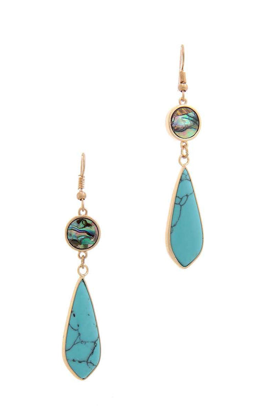 Teardrop Shape Dangle Drop Earring