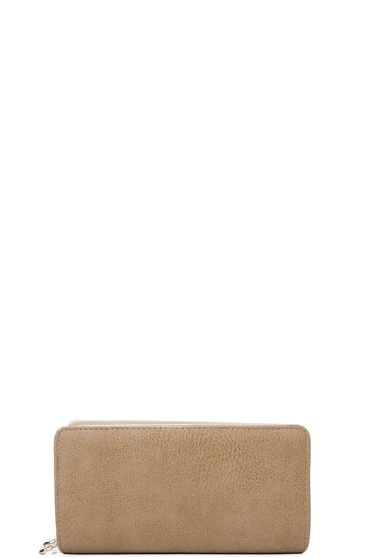 Designer Fashion Solid Color Wallet With Hand Strap