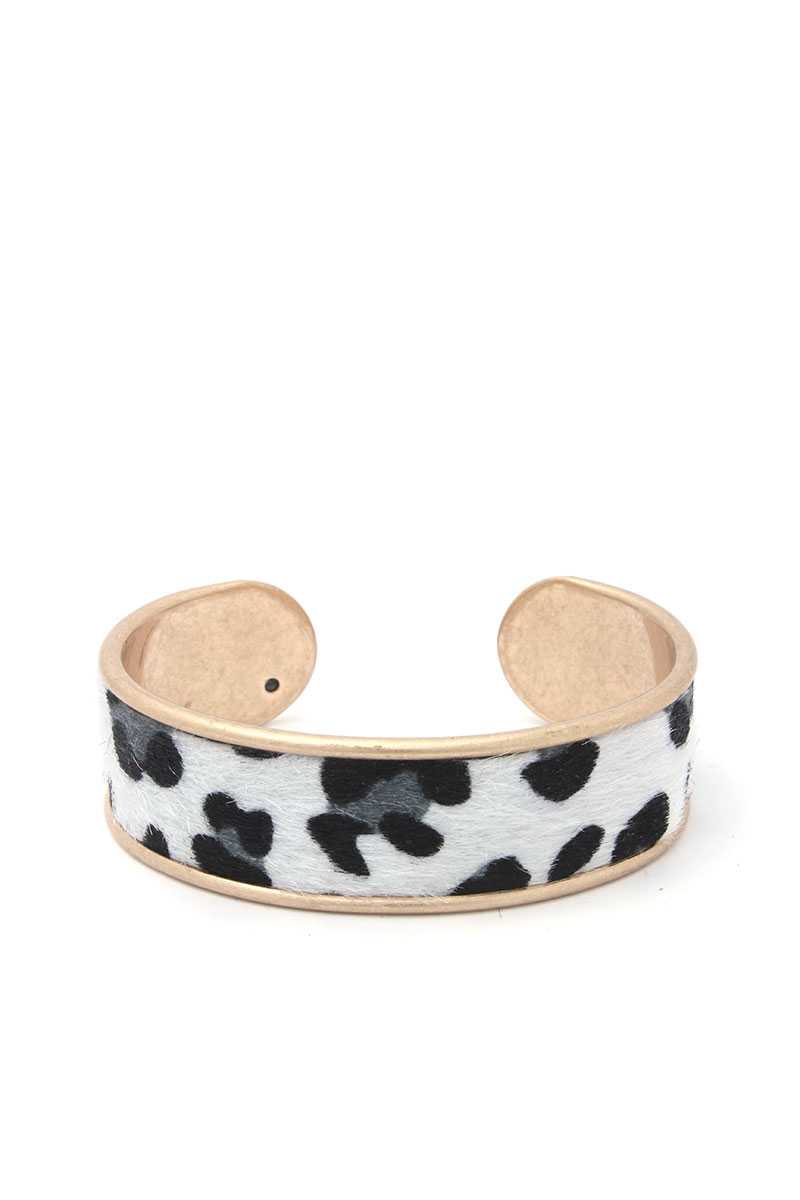 Animal Print Metal Cuff Bracelet