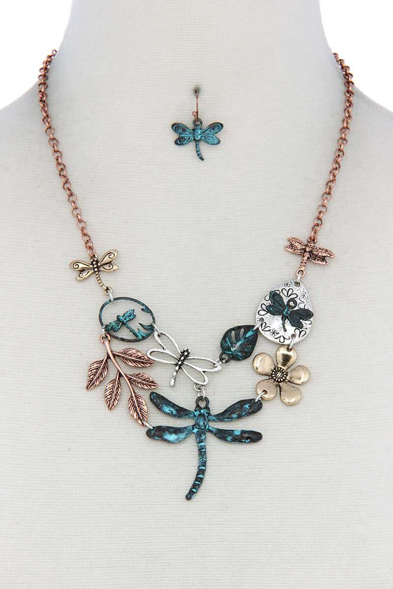 Dragonfly Bib Necklace