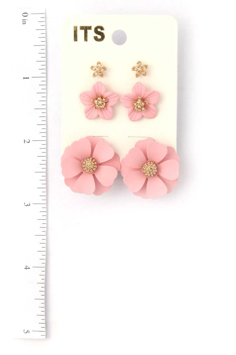 Flower Stud Earring Set