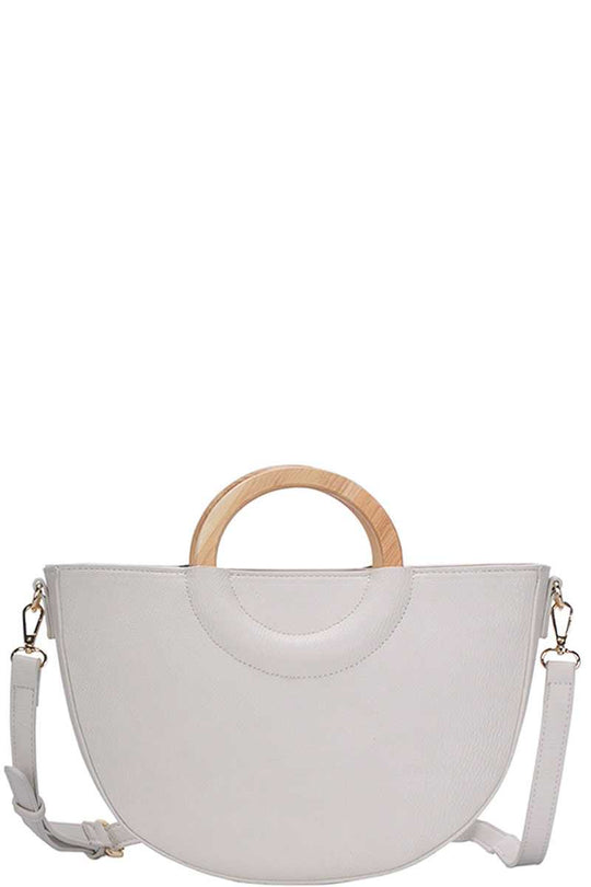 Stylish Semi Circle Modern Satchel With Long Strap