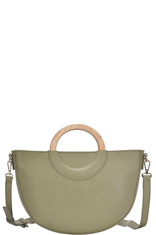 Stylish Semi Circle Modern Satchel With Long Strap