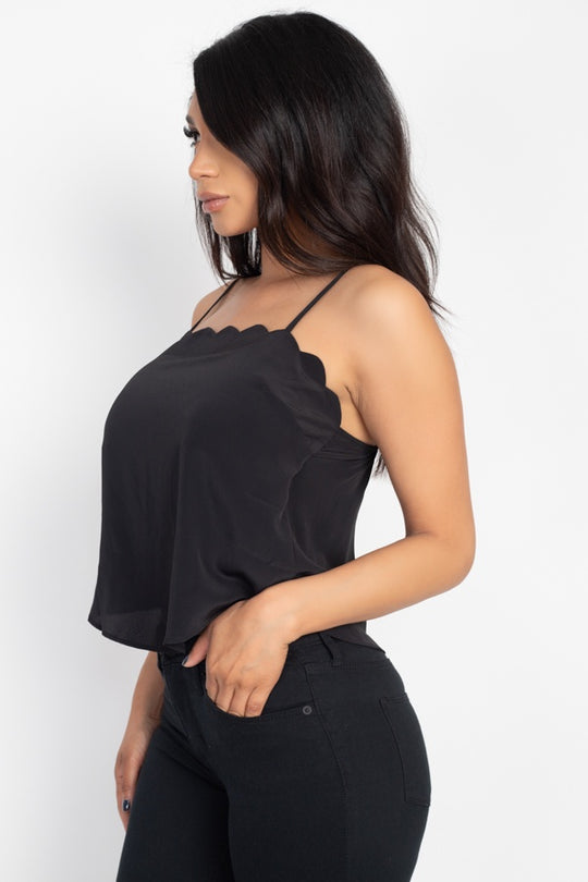 Scallop Opening Cami Top