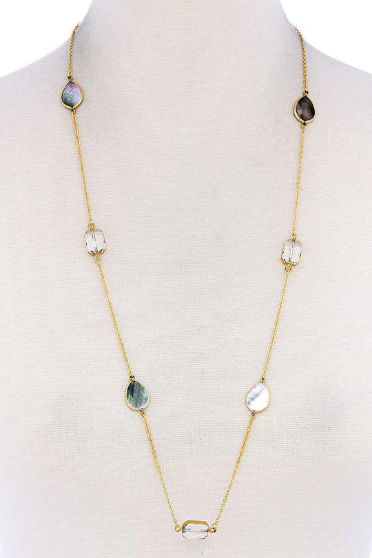 7 Stones Trendy Necklace - bulkybox