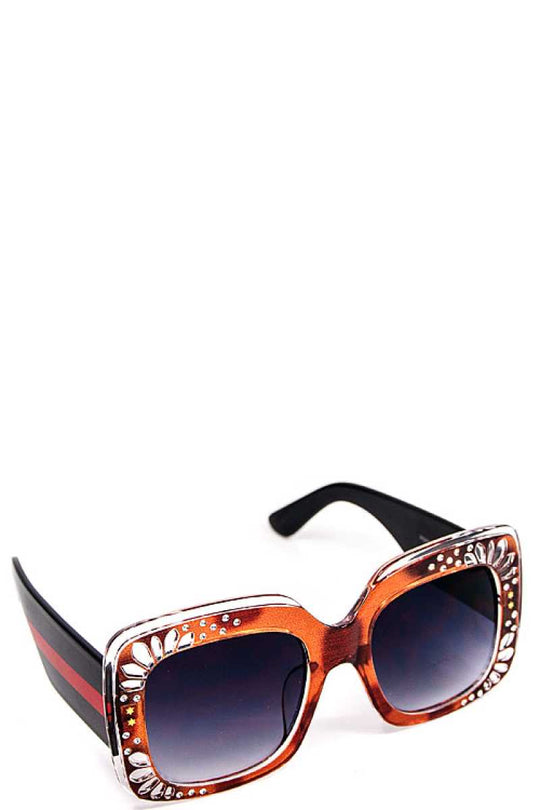 Designer Rhinestone Modern Wayfarer