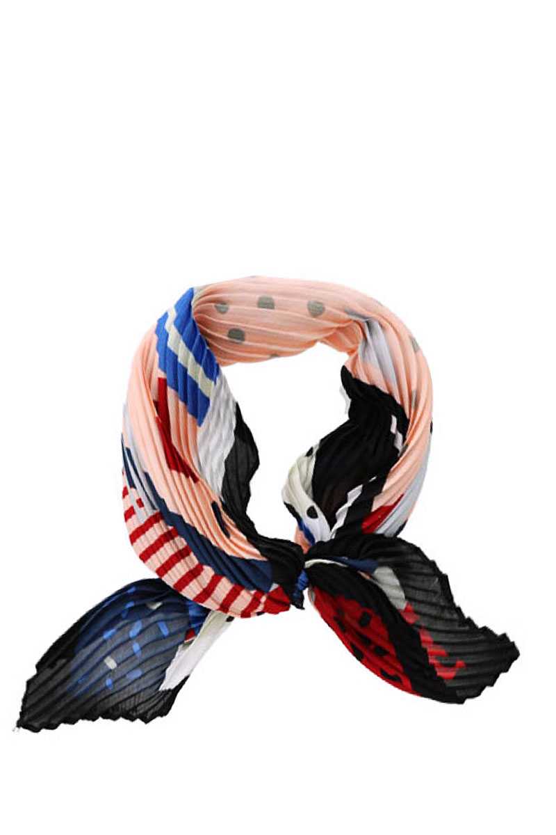 Fashion Pleated Multi Pattern Bandana