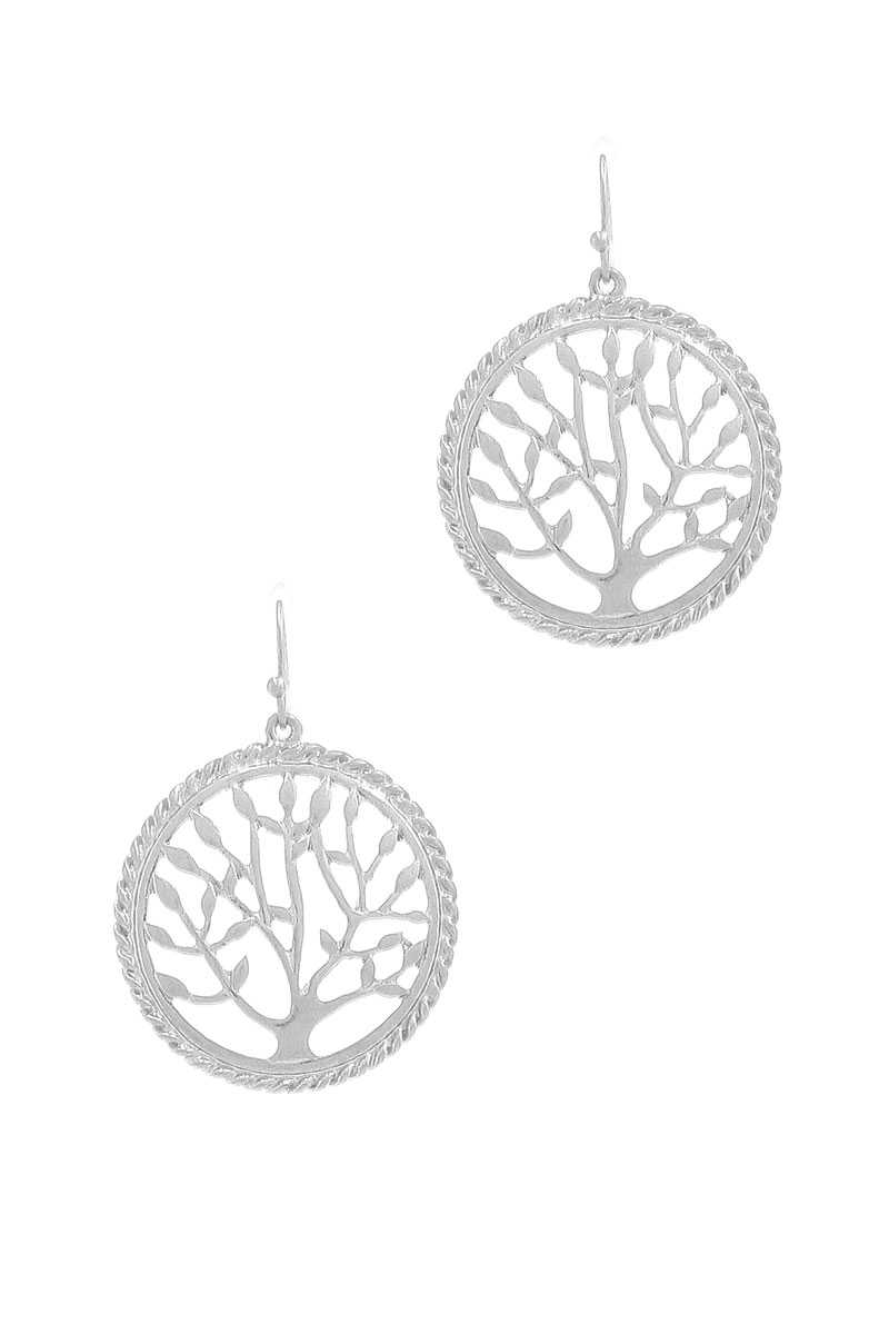 Stylish Circle Tree Drop Earring