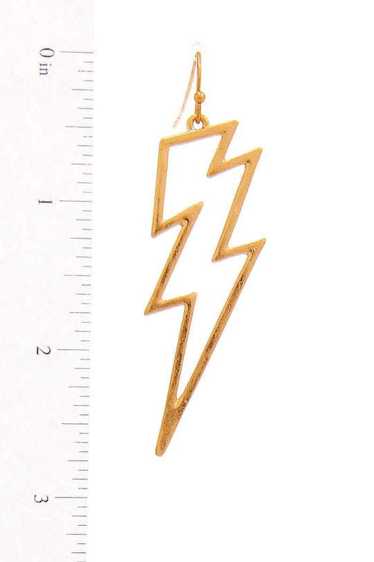 Stylish Lightning Outline Drop Earring