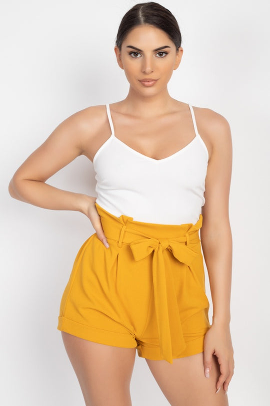 Paperbag Waist Combo Romper