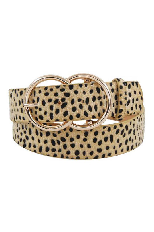 Stylish Cheetah Fur And Pattern Belt