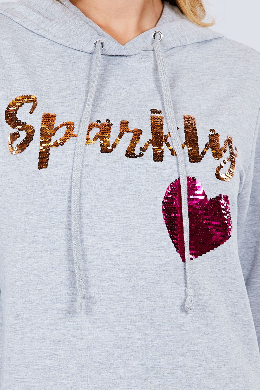 Sparkly Sequins Hoodie Pullover