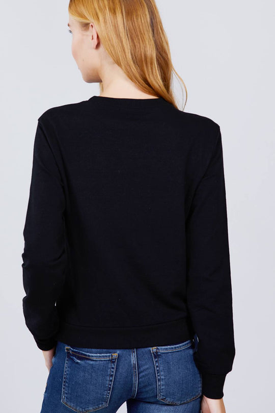 Sequins Embroidered Pullover