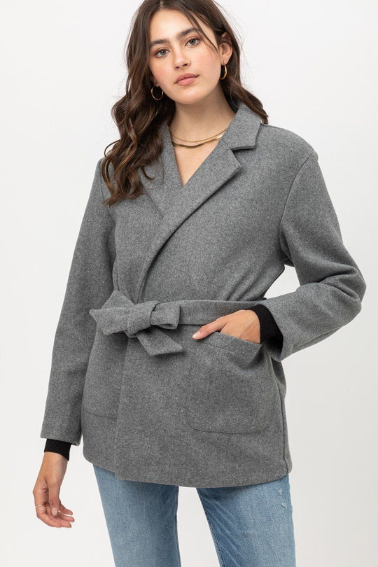 Fleece Belted Coat