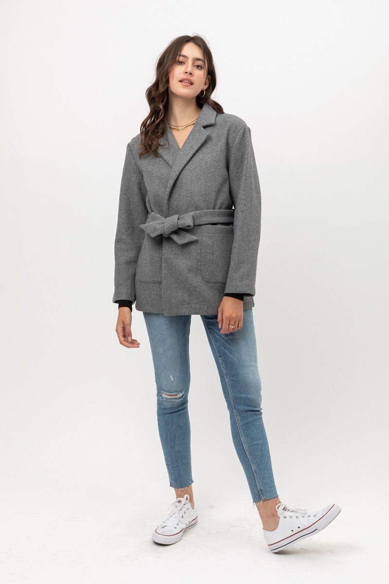 Fleece Belted Coat