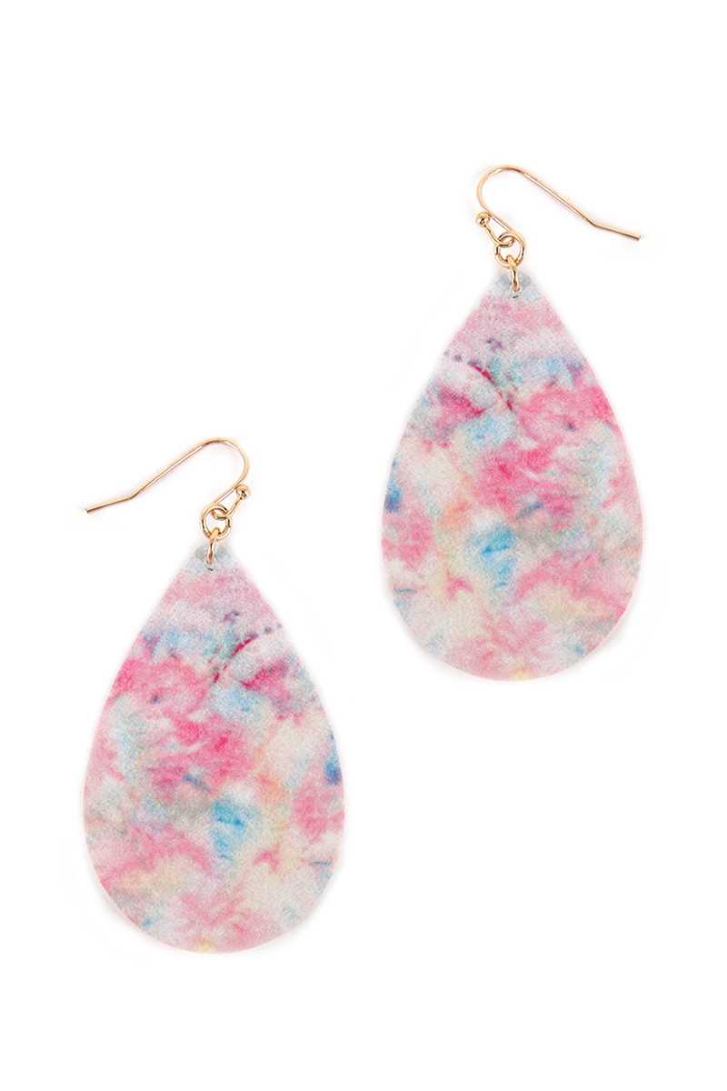 Teardrop Multi Color Hook Earring