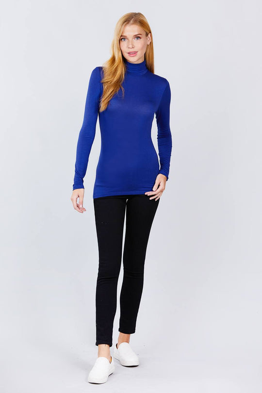 Turtle Neck Rayon Jersey Top