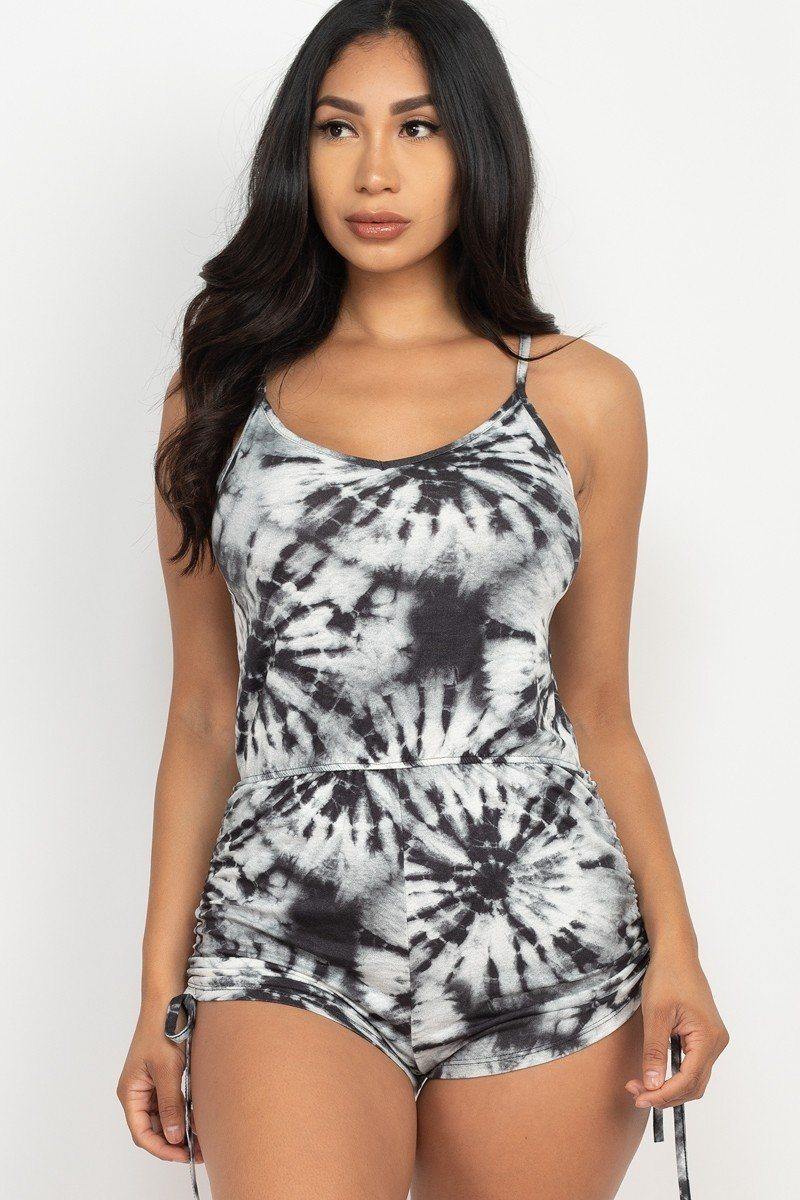 Tie-dye Printed Romper - bulkybox