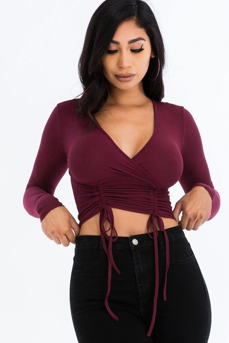 Shirred Cropped Top - bulkybox