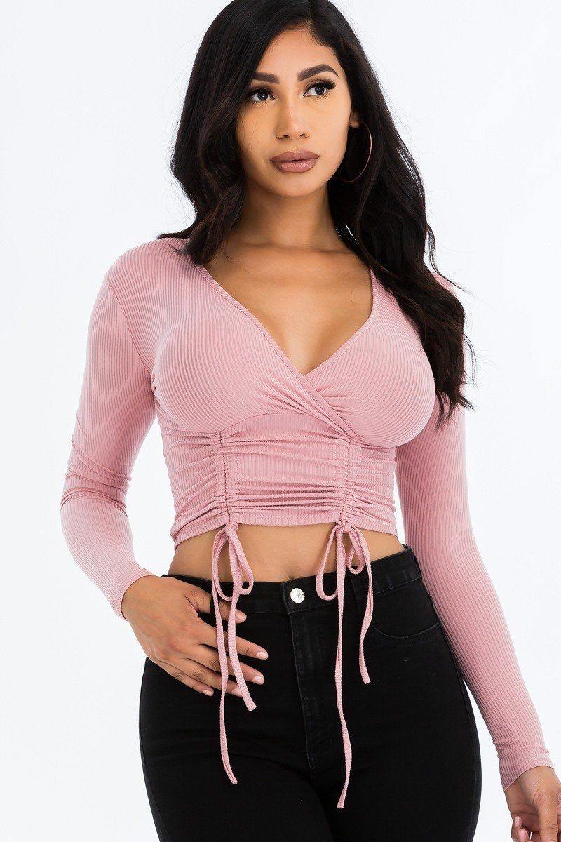 Shirred Cropped Top - bulkybox