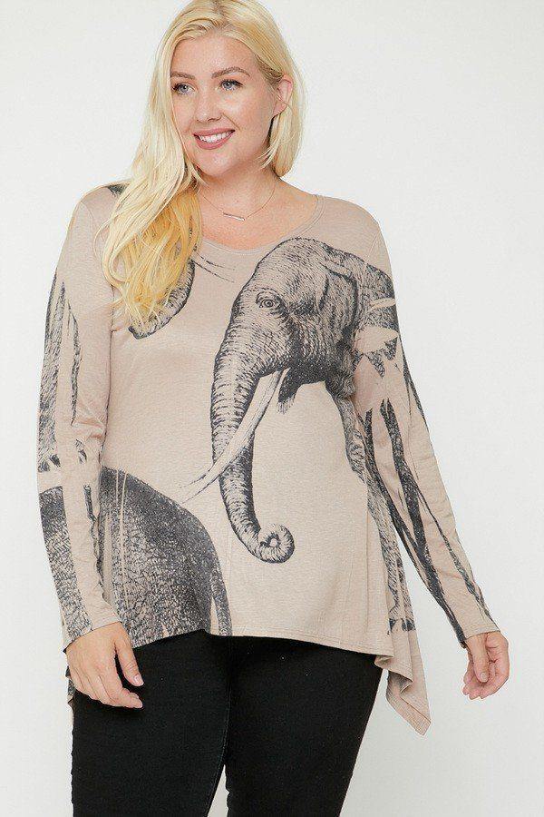 Elephant Sublimation Print Top - bulkybox