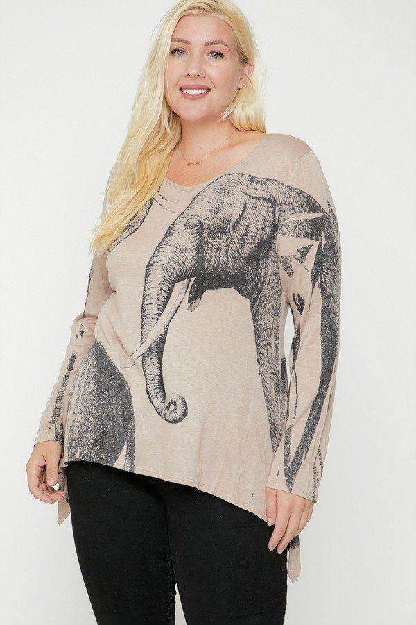 Elephant Sublimation Print Top - bulkybox