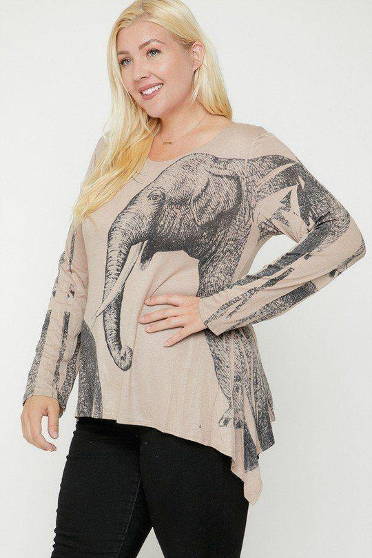 Elephant Sublimation Print Top - bulkybox