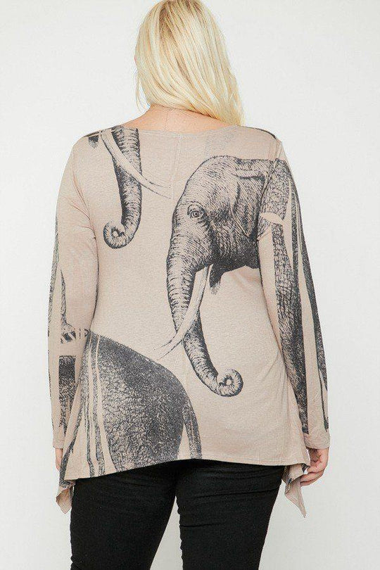 Elephant Sublimation Print Top - bulkybox