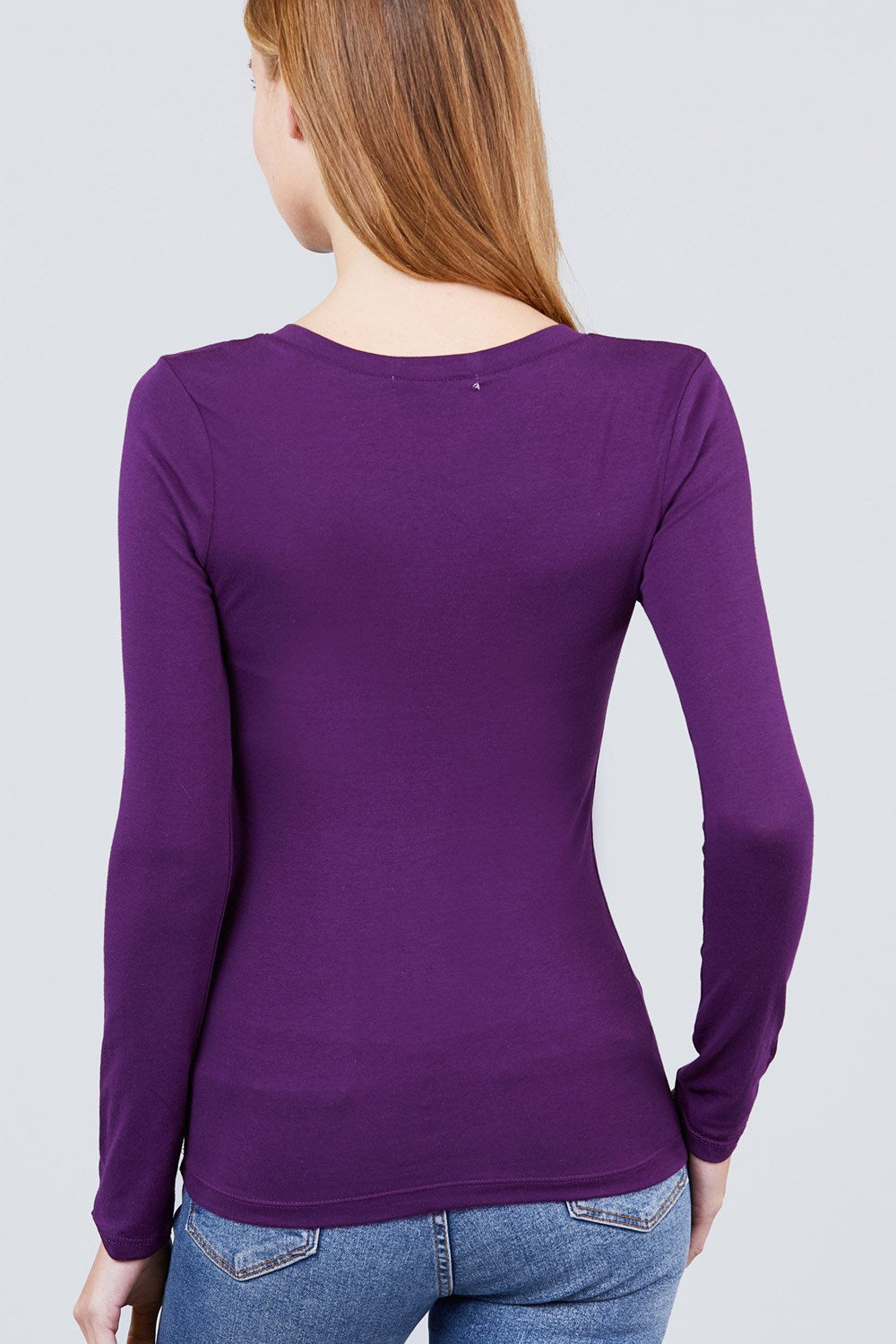 Cotton Jersey V-neck Top