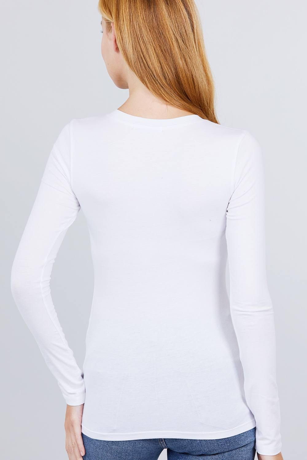 Cotton Jersey V-neck Top - bulkybox