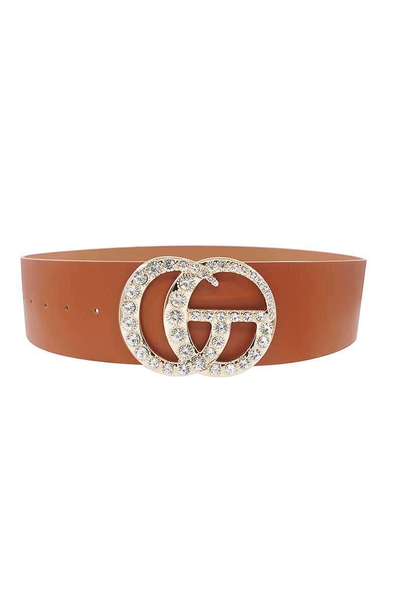 Multi Rhinestone Buckle Belt