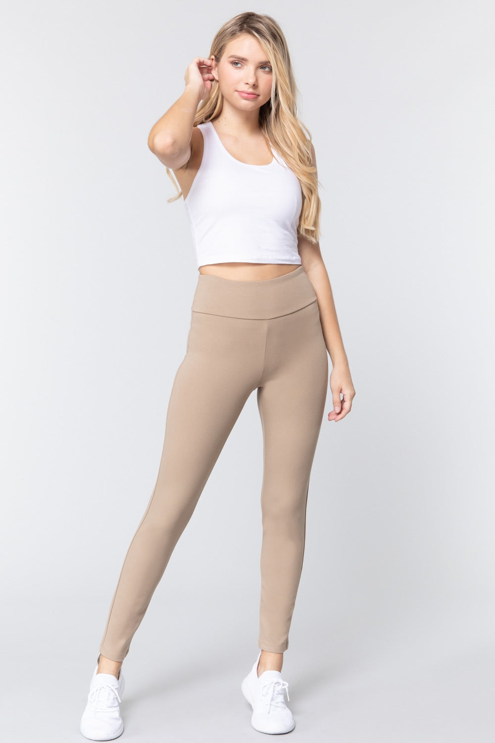 Waist Band Long Ponte Pants