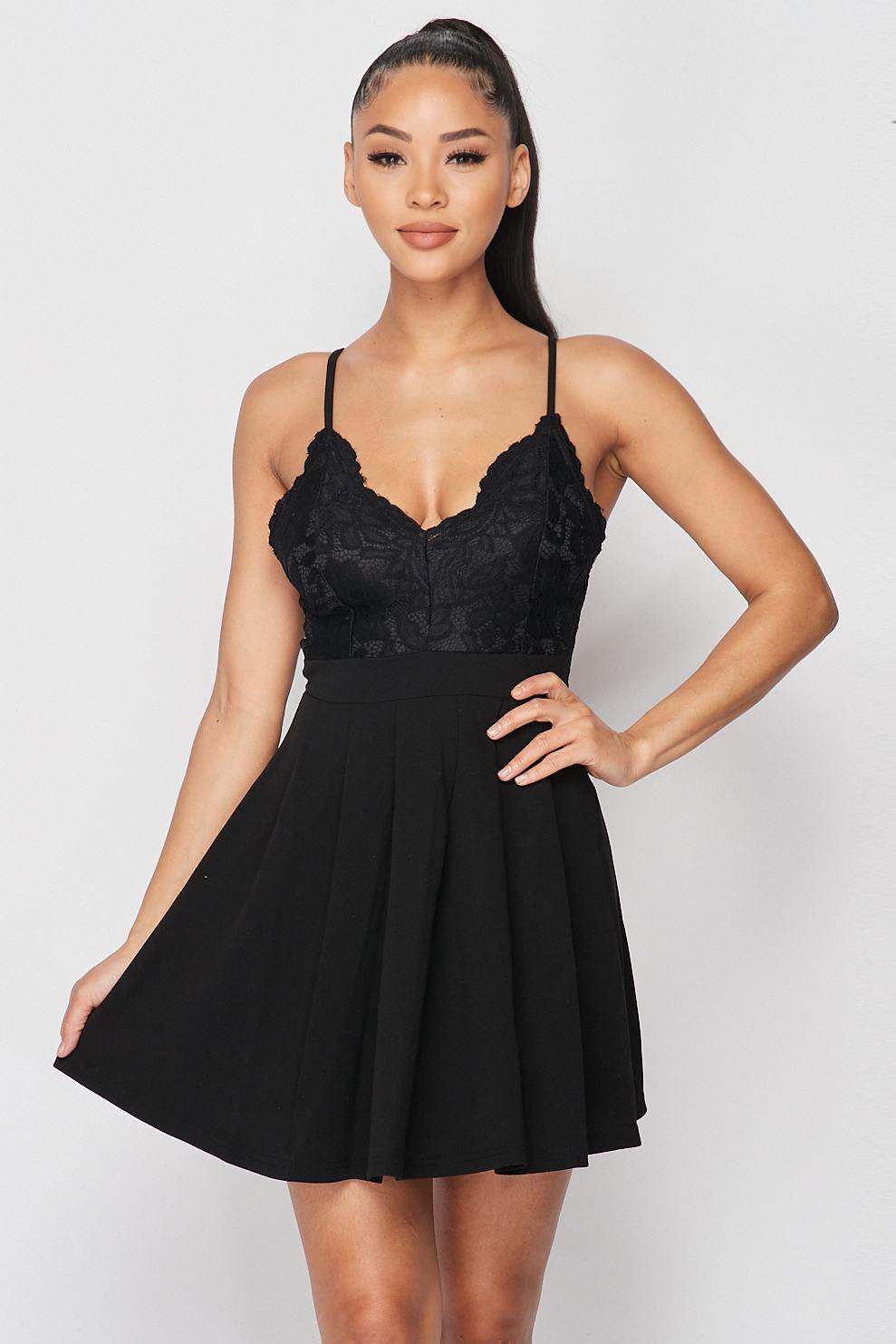 Floral Lace Fit & Flare Dress - bulkybox