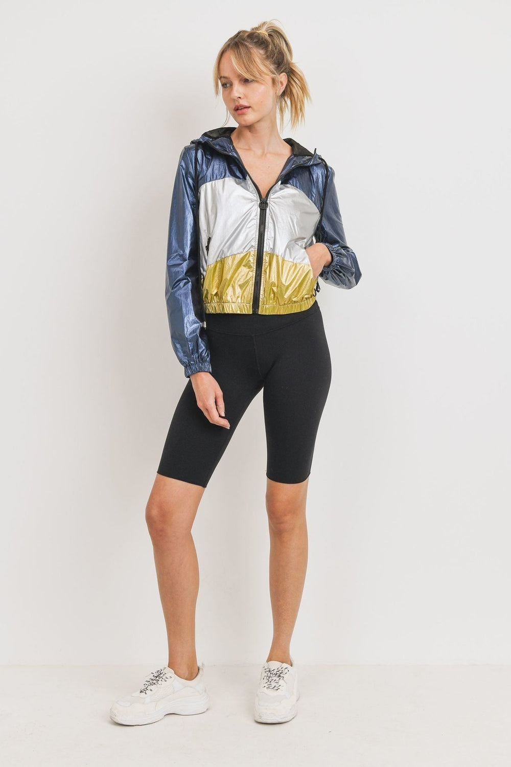 Metallic Colorblock Jacket