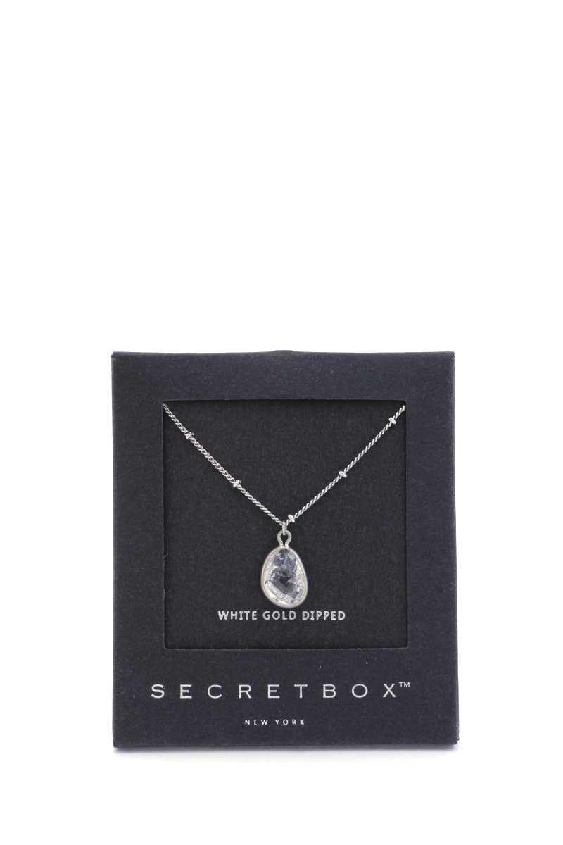 Secret Box Stone Charm Necklace - bulkybox