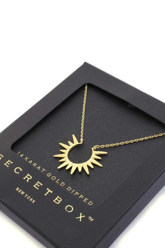 Secret Box Sun Charm Neclace - bulkybox