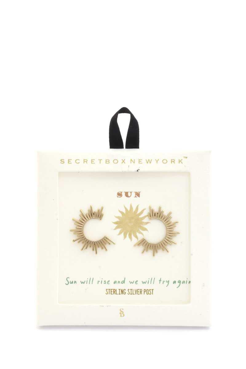 Secret Box Sun Shape Earring - bulkybox