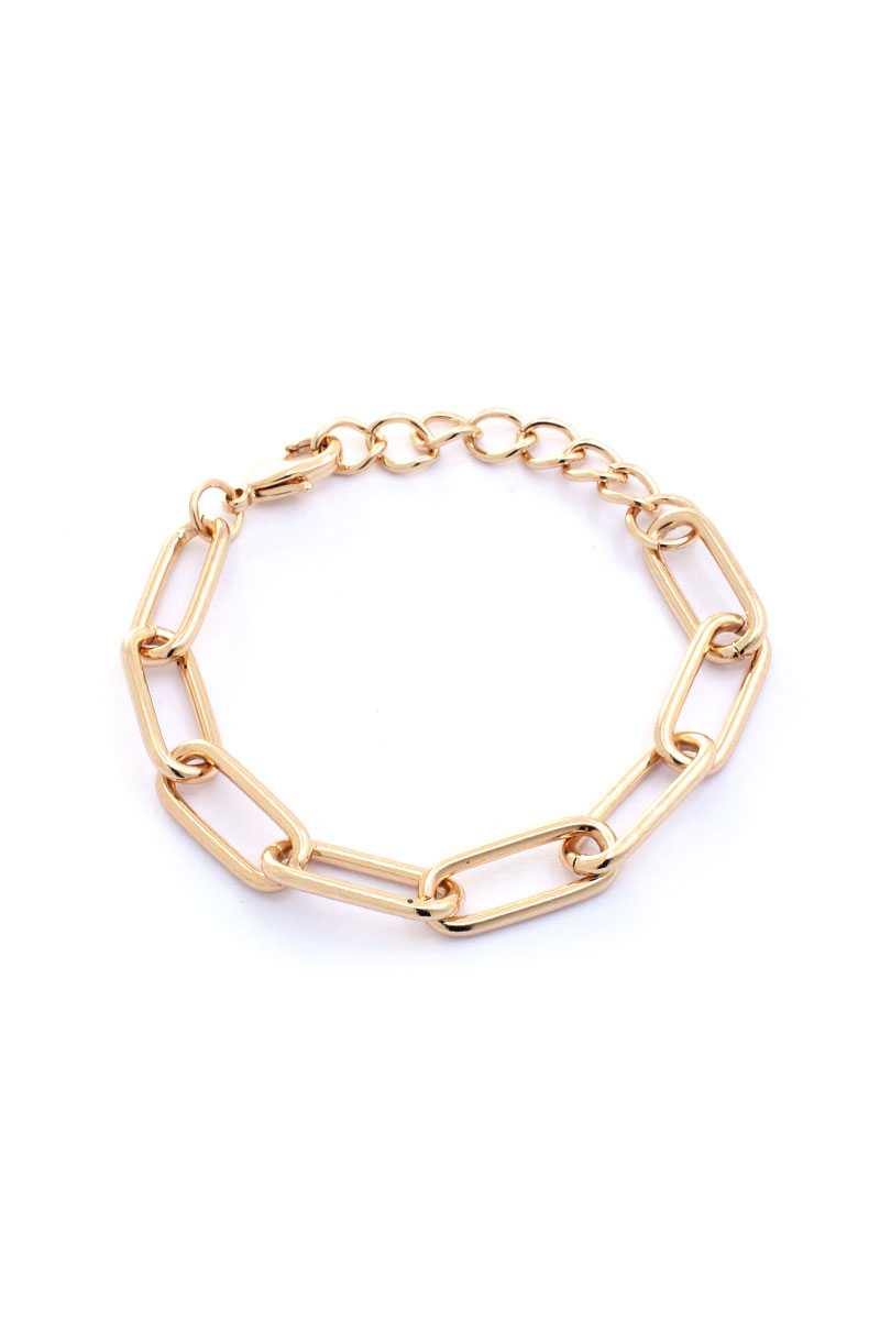 Metal Oval Link Chain Bracelet - bulkybox