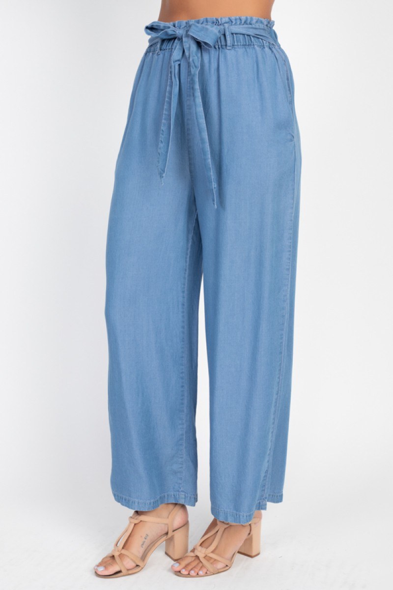 Wide Leg Lyocell Pants