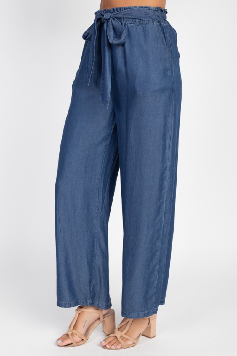 Wide Leg Lyocell Pants