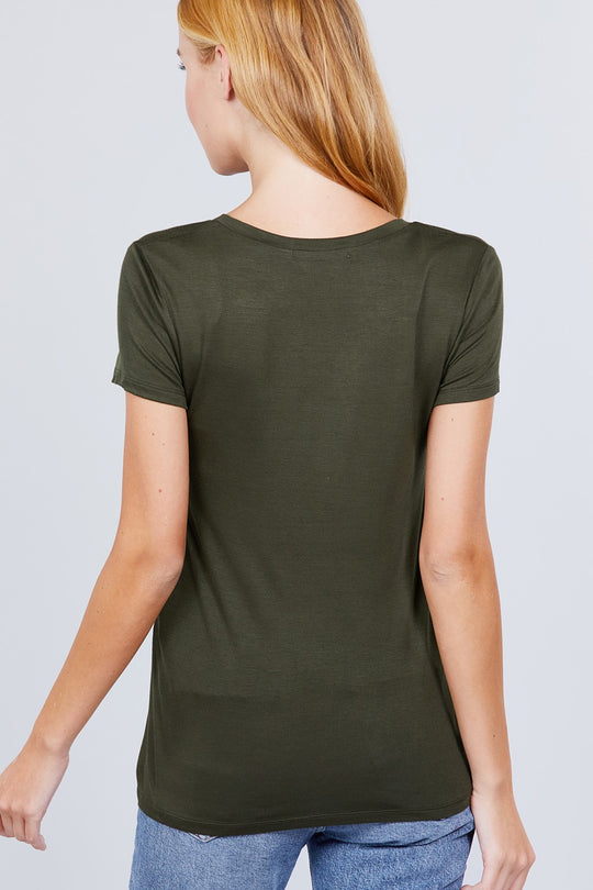 V-neck Rayon Jersey Top