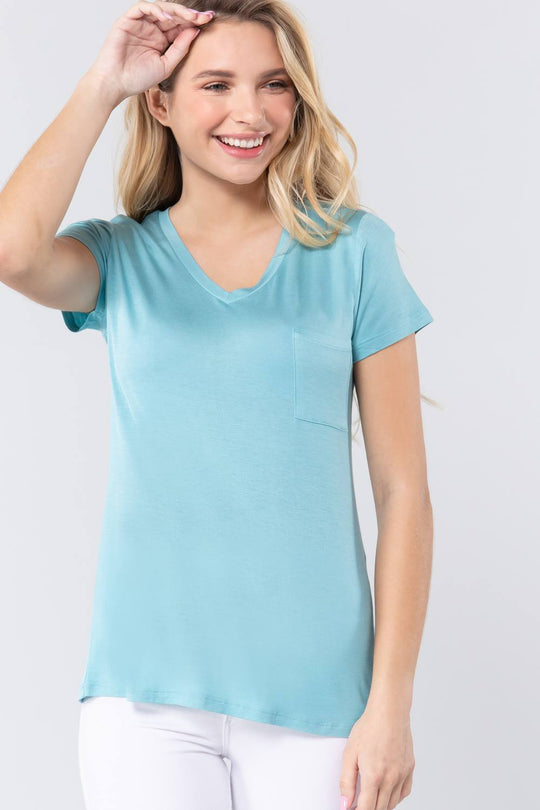 V-neck Rayon Jersey Top